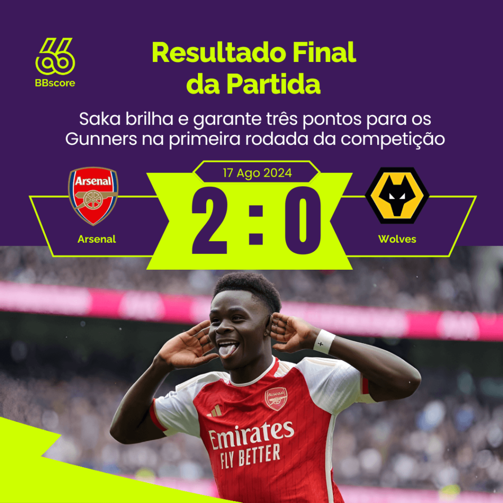 Arsenal estreia com vitória sobre o Wolverhampton na Premier League