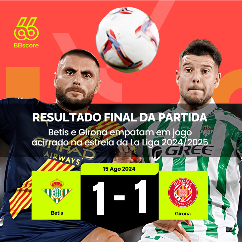 Betis e Girona empatam em jogo acirrado na estreia da La Liga 2024/2025