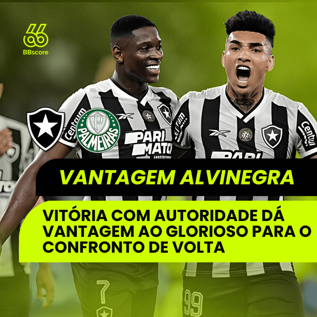 Botafogo vence Palmeiras e larga na frente nas oitavas da Libertadores