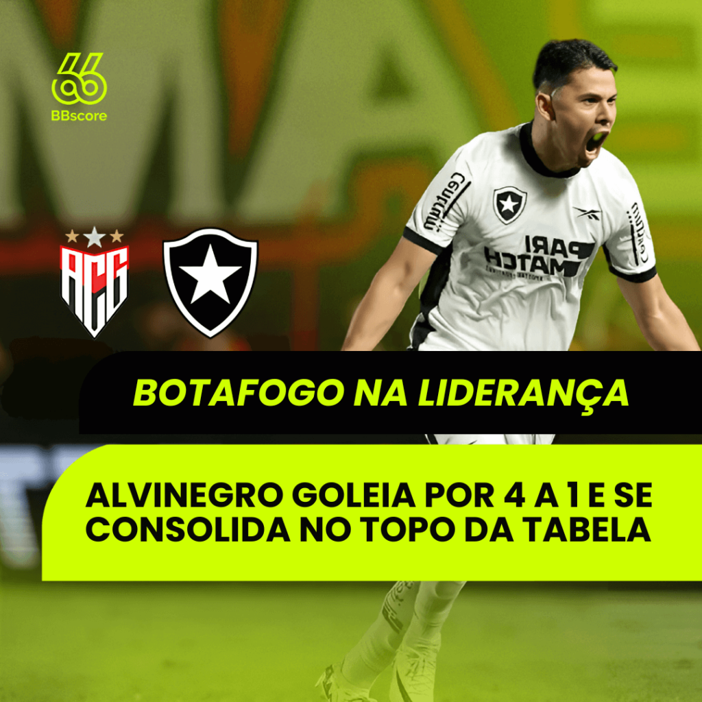 Botafogo Thrashes Atlético-GO and Regains Brasileirão Leadership