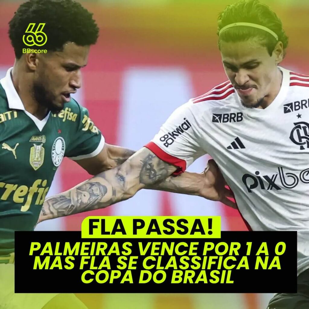 Flamengo perde para o Palmeiras mas se classifica para as quartas de final da Copa do Brasil