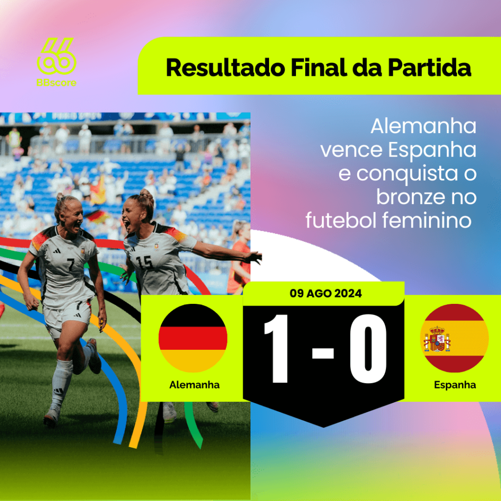 Alemanha vence Espanha e conquista bronze no futebol feminino