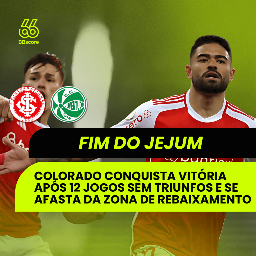 Internacional vira sobre o Juventude e encerra jejum no Brasileirão