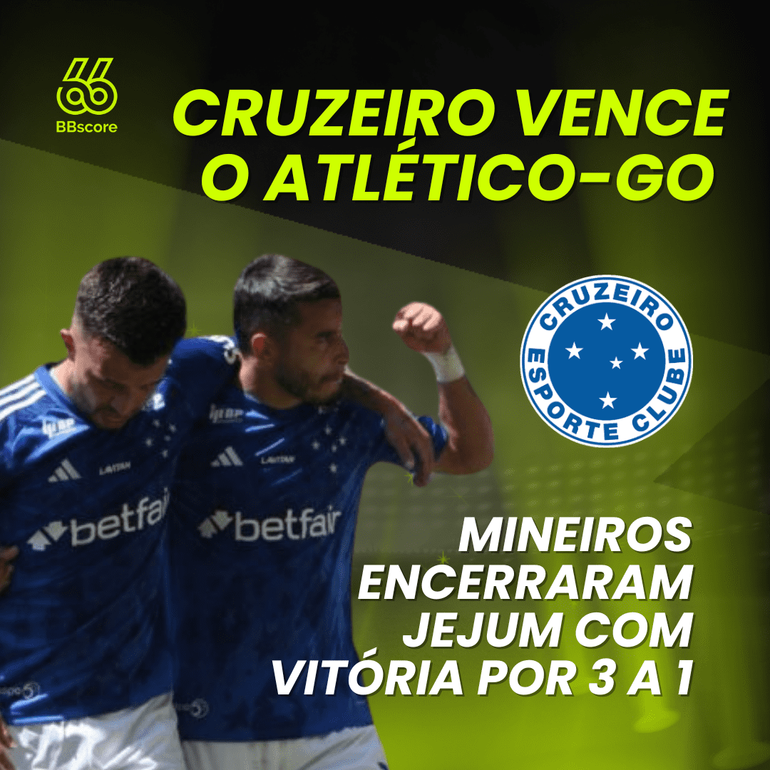 Cruzeiro defeats Atlético-GO at home.