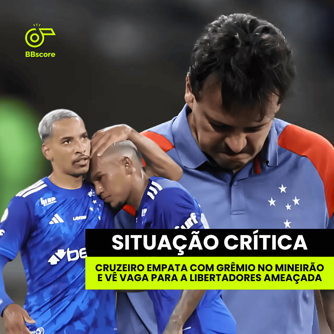 Cruzeiro draws with Grêmio and complicates its chances for a spot in the Libertadores.