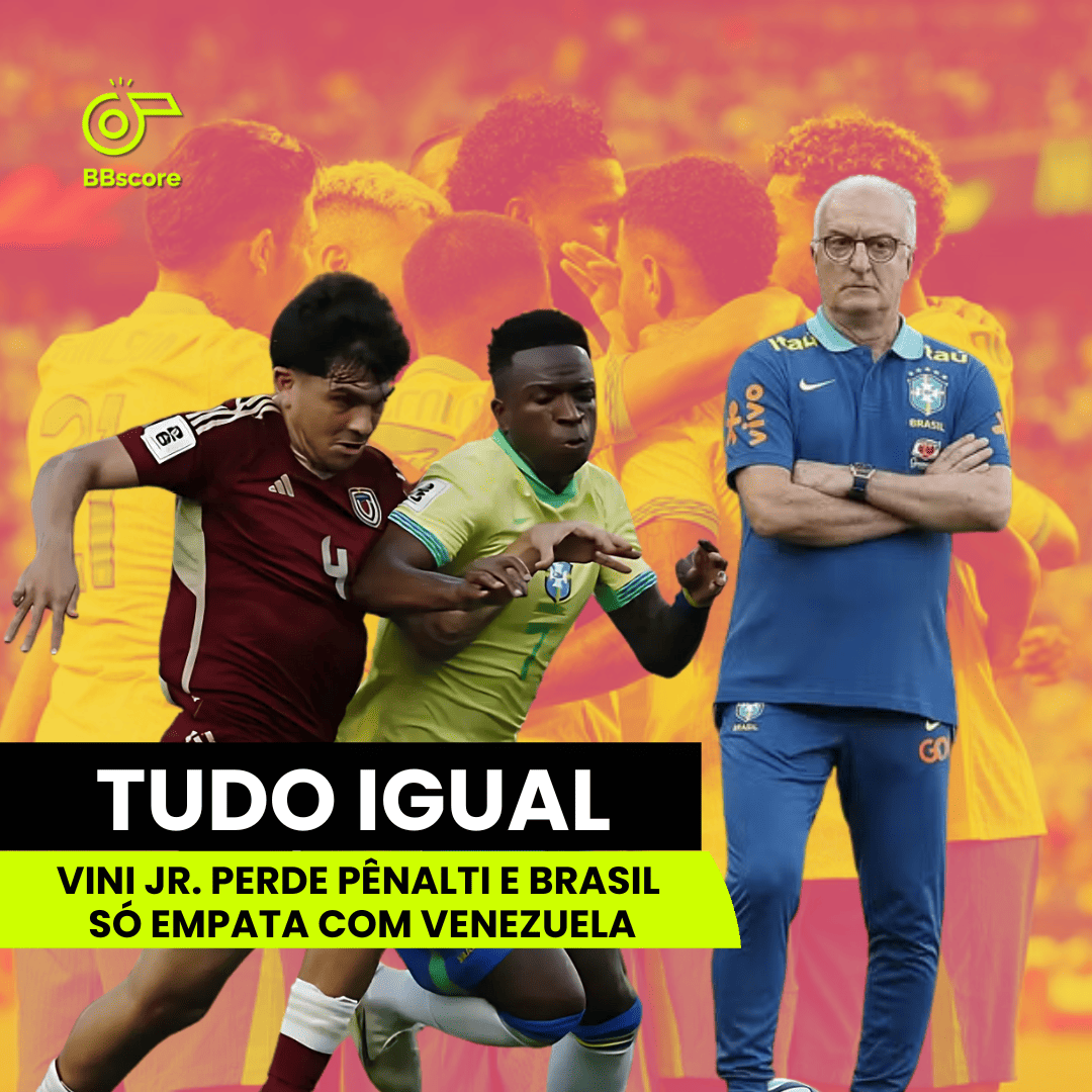 Vinícius Júnior misses a penalty, and Brazil draws with Venezuela.