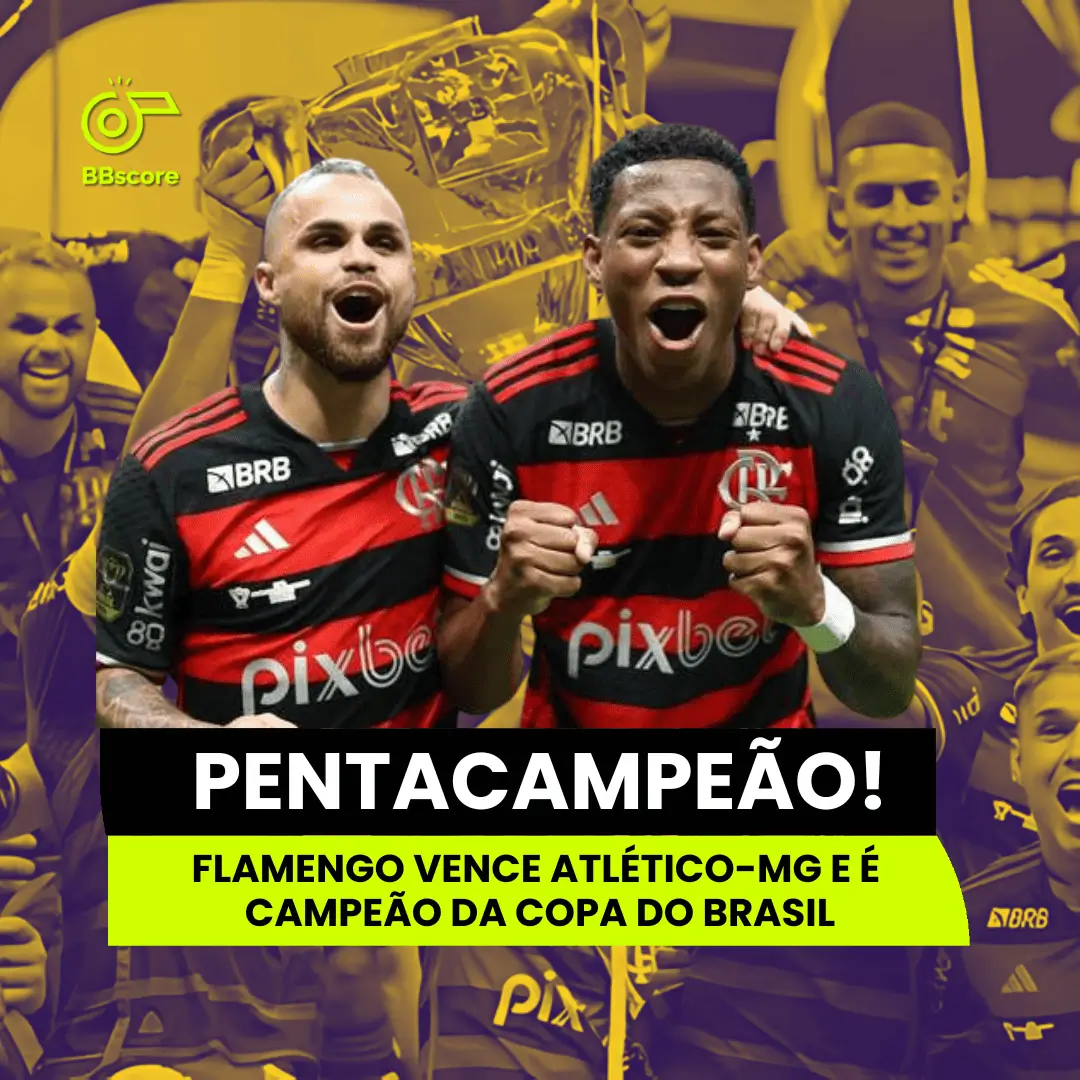 Flamengo defeats Atlético-MG once again and wins the Copa do Brasil title.