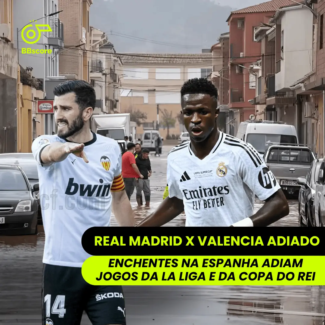 Real Madrid vs. Valencia is postponed due to flooding in Spain.