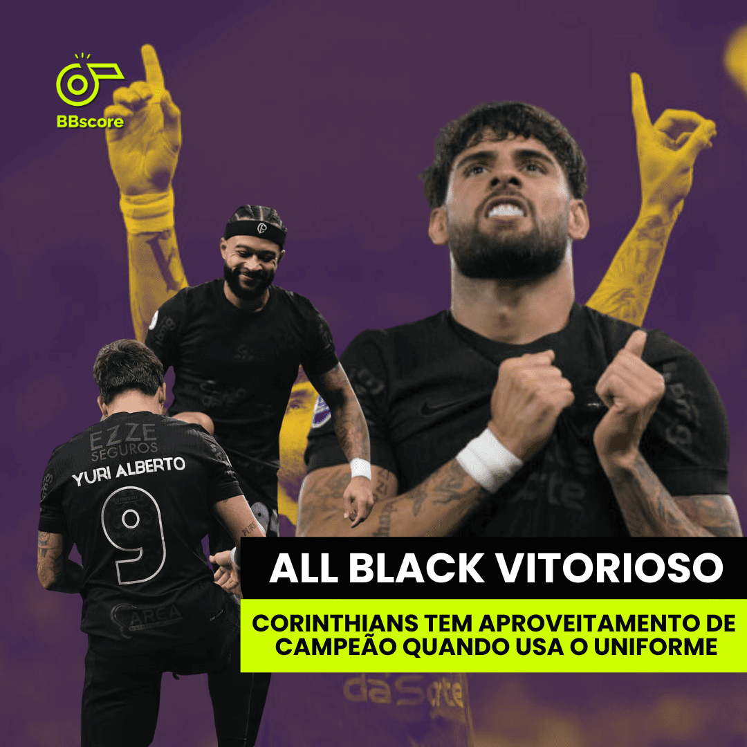 Corinthians has better performance with 'all black' uniform; check it out