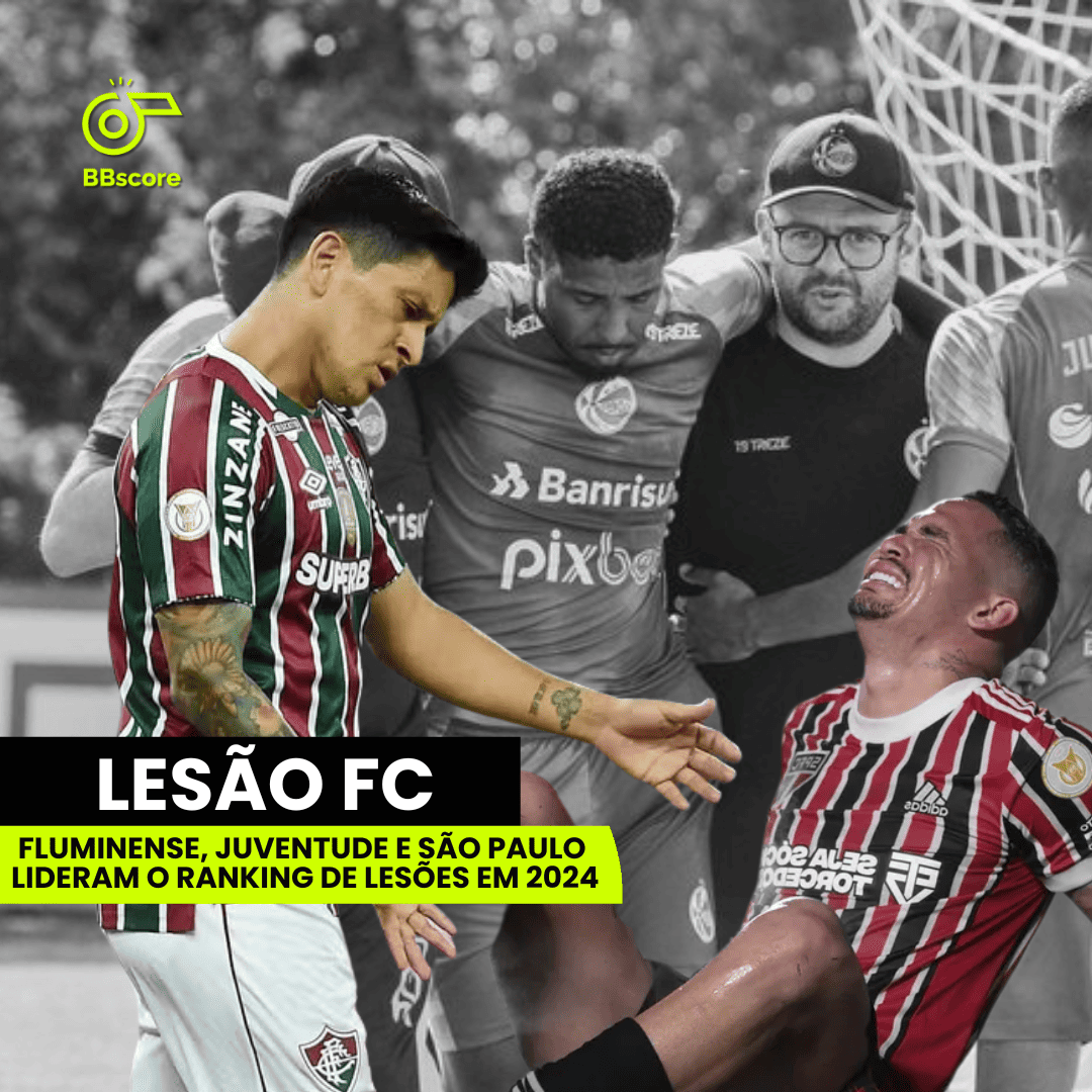 Fluminense, Juventude, and São Paulo struggled with injuries in 2024.