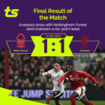 In a thrilling clash, Liverpool and Nottingham Forest draw 1-1