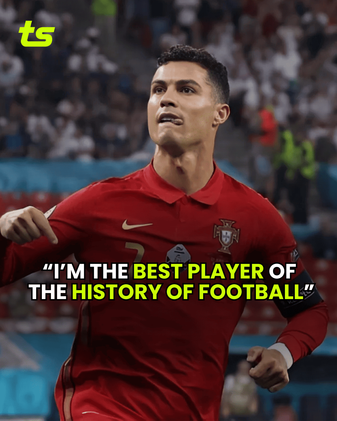 Cristiano Ronaldo diz que é o melhor jogador de futebol da história