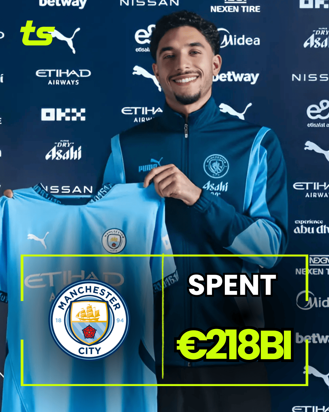 Manchester City spends more than 218 million euros on reinforcements