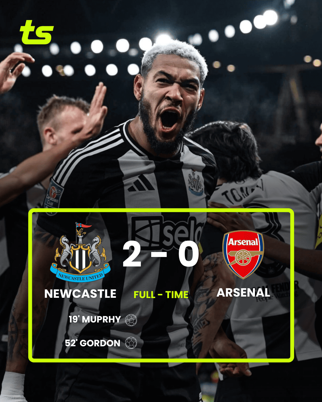 Newcastle defeated Arsenal again and advanced to the final of the ELC