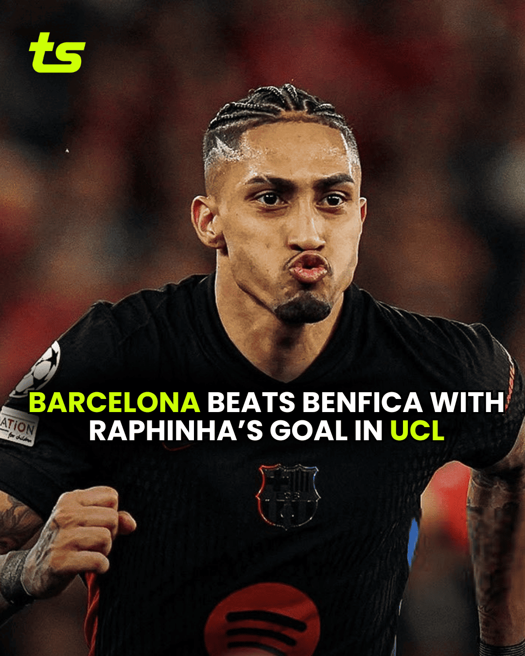 Barcelona Claims Victory Over Benfica in Champions League with Raphinha's Goal